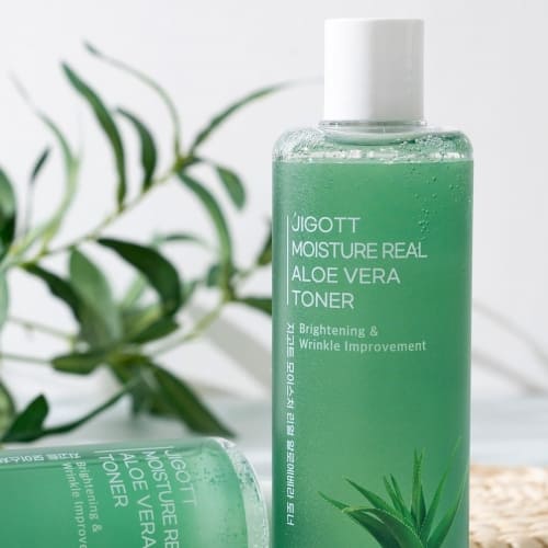 Jigott Daily Fresh Aloe Vera Toner — Calming + Hydrating — Aloe Leaf Extract & Niacinamide — Wholesale K-Beauty