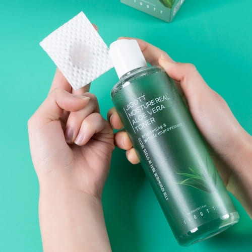 Jigott Daily Fresh Aloe Vera Toner — Calming + Hydrating — Aloe Leaf Extract & Niacinamide — Wholesale K-Beauty