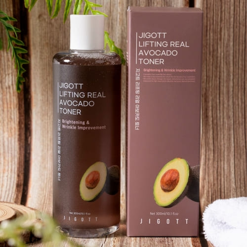 Jigott Daily Fresh Real Avocado Toner — Nourishing + Firming — Avocado Fruit Extract & Niacinamide — Wholesale K-Beauty
