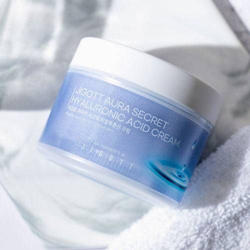 Jigott Hyaluronic Acid Cream — Deep Hydration + Wrinkle Care — 10,000ppm Sodium Hyaluronate + Niacinamide — Wholesale K-Beauty