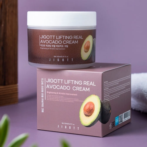 Jigott Avocado Ultra Rich Cream — Deep Nourishment + Firming — Avocado Fruit Extract + Niacinamide — Wholesale K-Beauty
