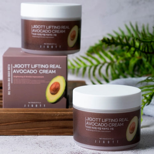 Jigott Avocado Ultra Rich Cream — Deep Nourishment + Firming — Avocado Fruit Extract + Niacinamide — Wholesale K-Beauty