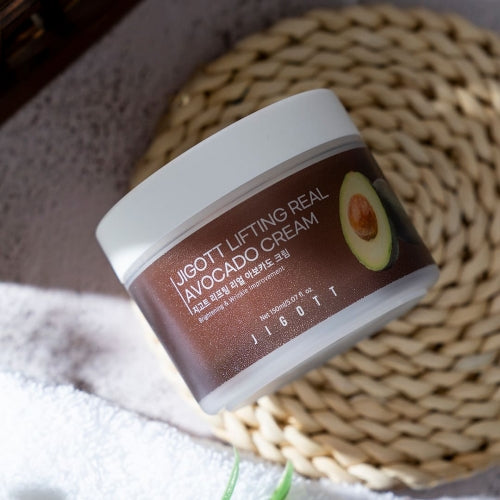 Jigott Avocado Ultra Rich Cream — Deep Nourishment + Firming — Avocado Fruit Extract + Niacinamide — Wholesale K-Beauty