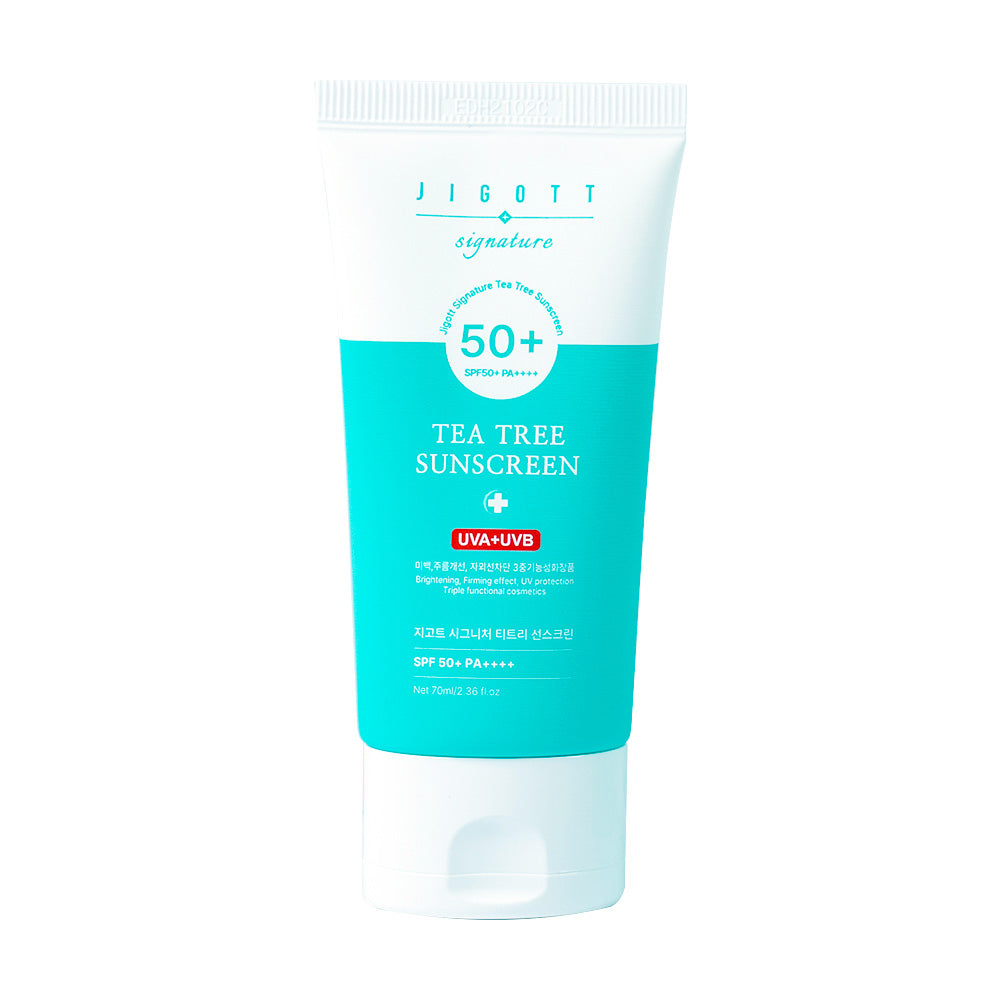 Jigott Tea Tree Calming Sunscreen – SPF50+ PA+++ Lightweight UV Protection | Wholesale K-Beauty