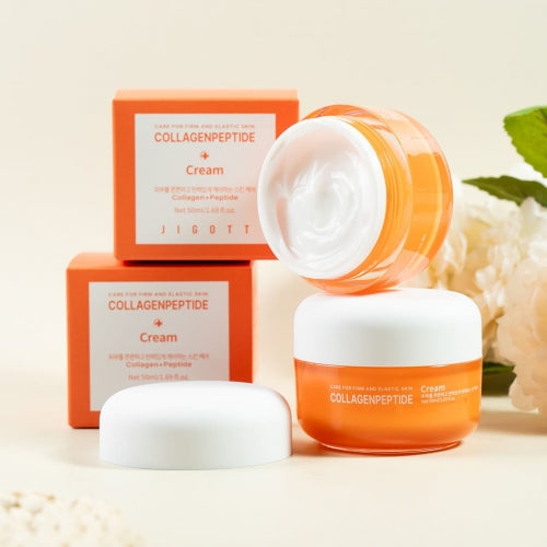Jigott Collagen Peptide Cream – Firming & Elasticity Moisturizer | K-Beauty Wholesale in USA