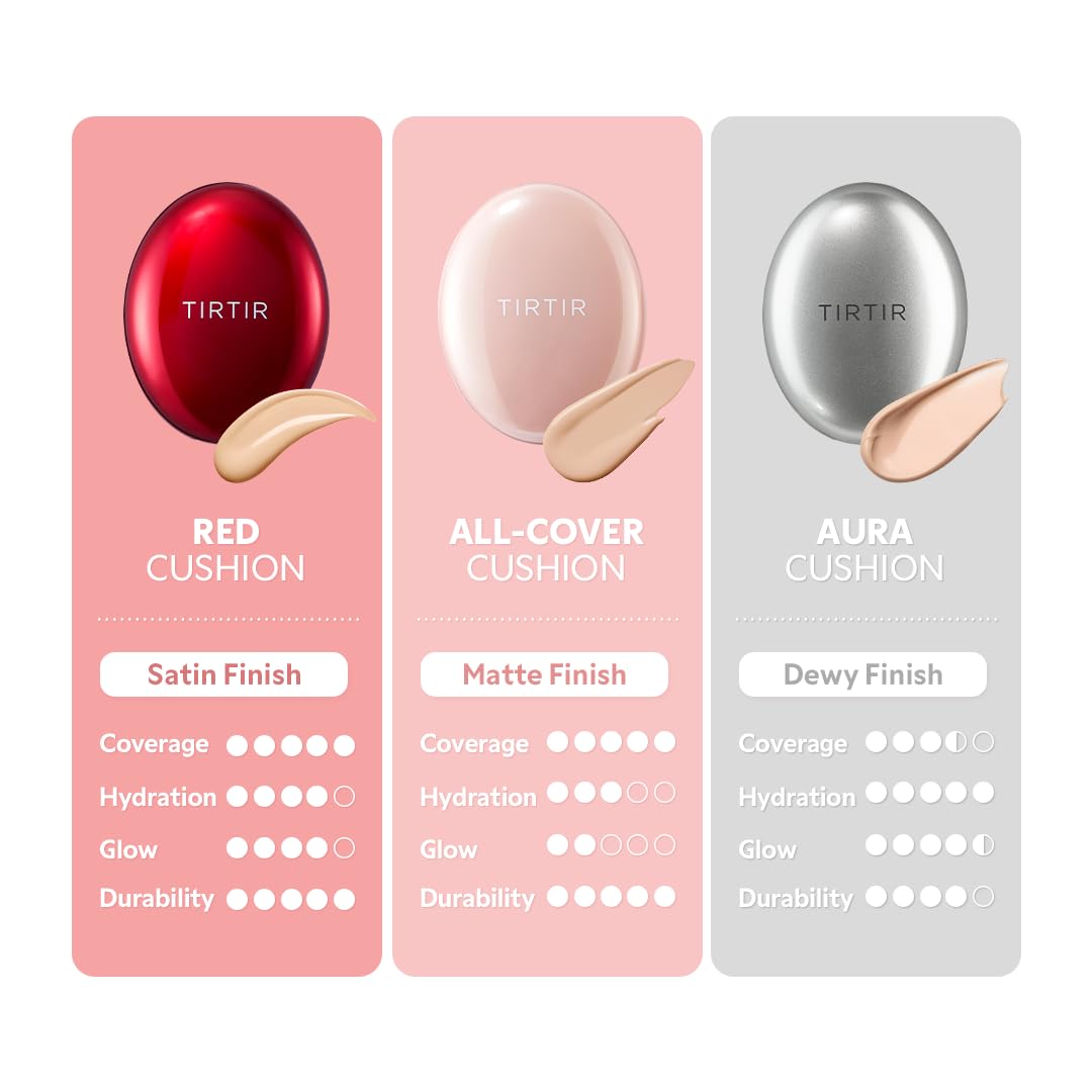 TIRTIR Pink Cushion Foundation - Full Coverage + Matte Finish + Long Wear - Wholesale K-Beauty