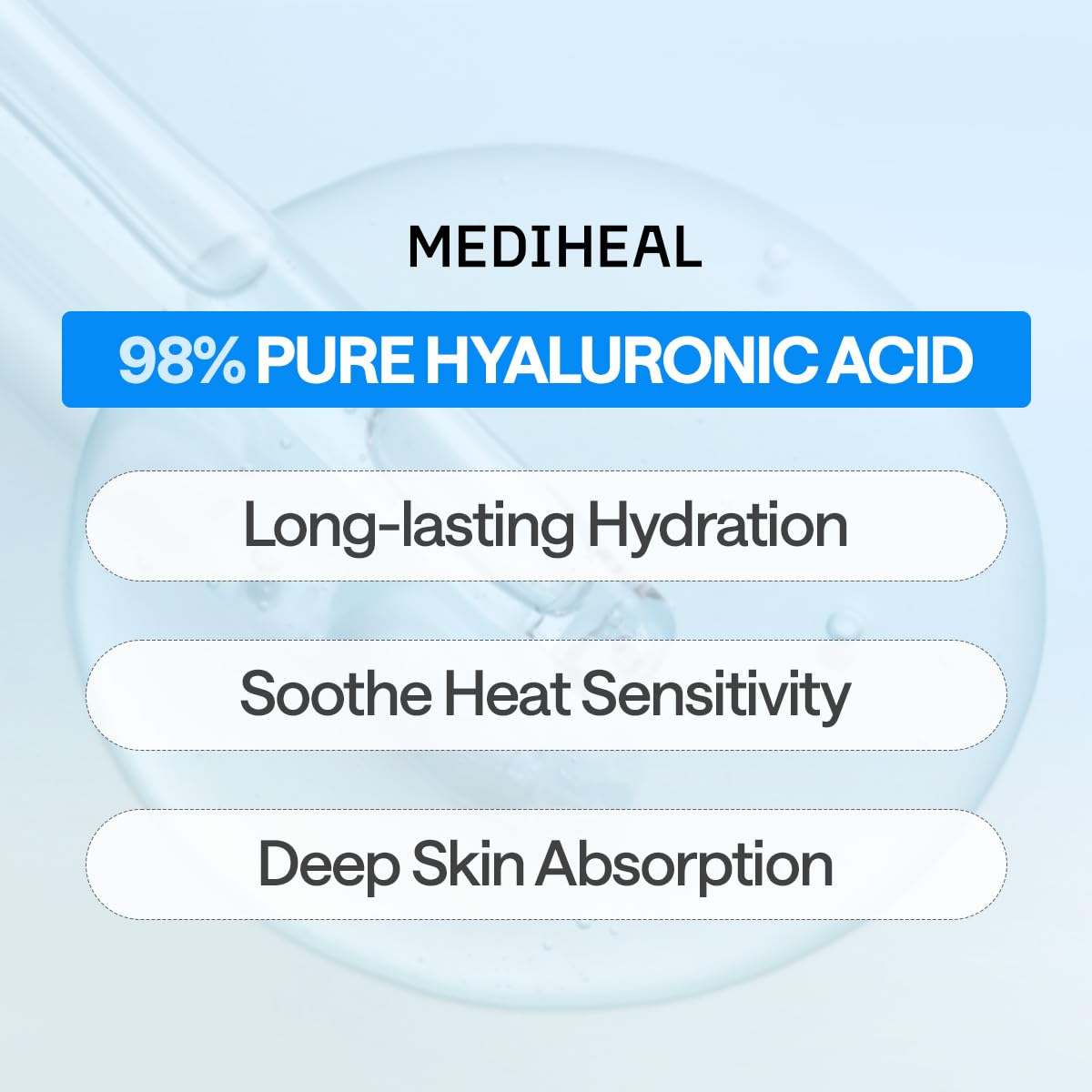 Mediheal Hyaluronate Watermide Mask – Deep Hydration + Soothing Care + Vegan Certified – Wholesale K-Beauty (Pack of 10)