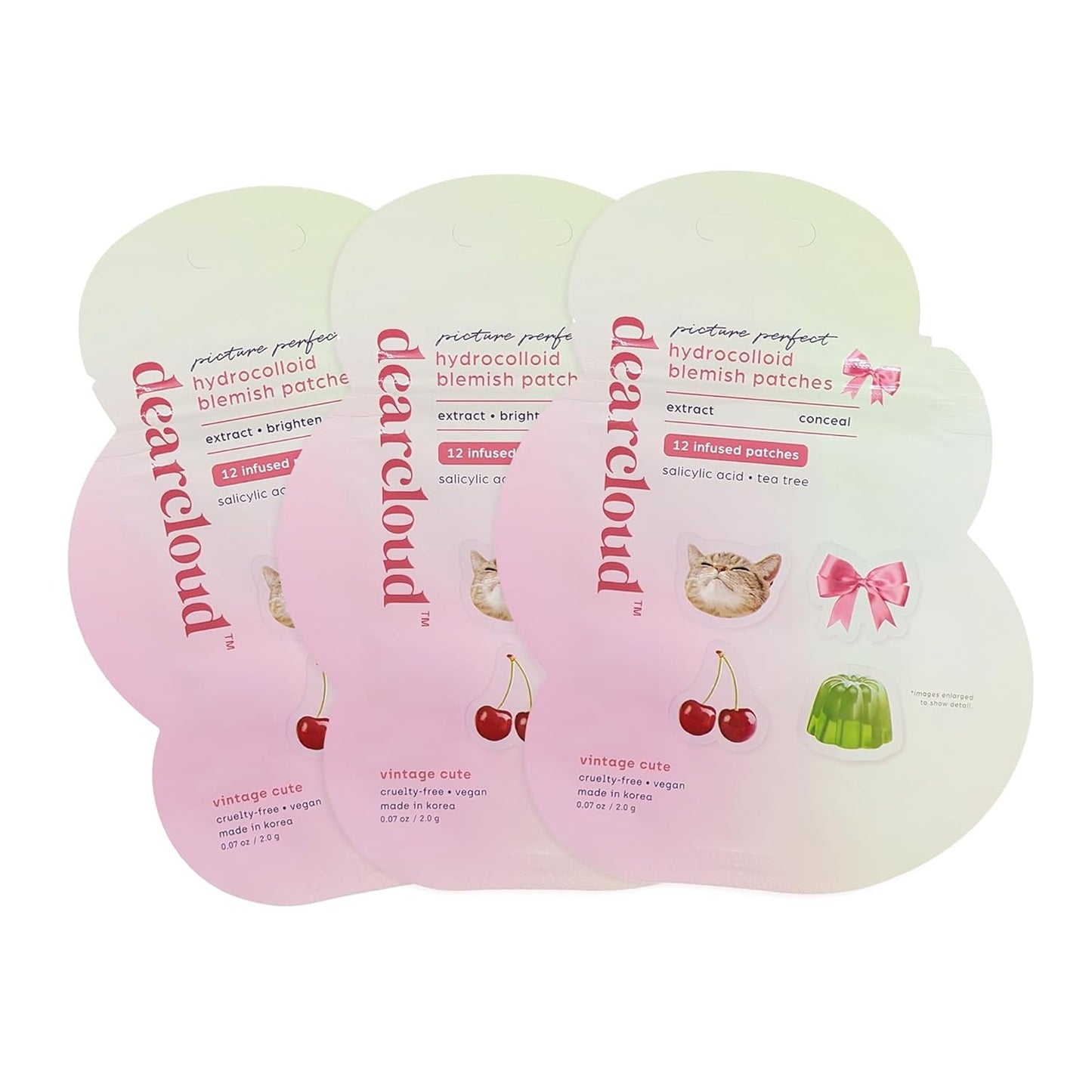 Dearcloud Blemish Patch — Vintage Cute 36ct with Niacinamide + Tea Tree — Wholesale K-Beauty