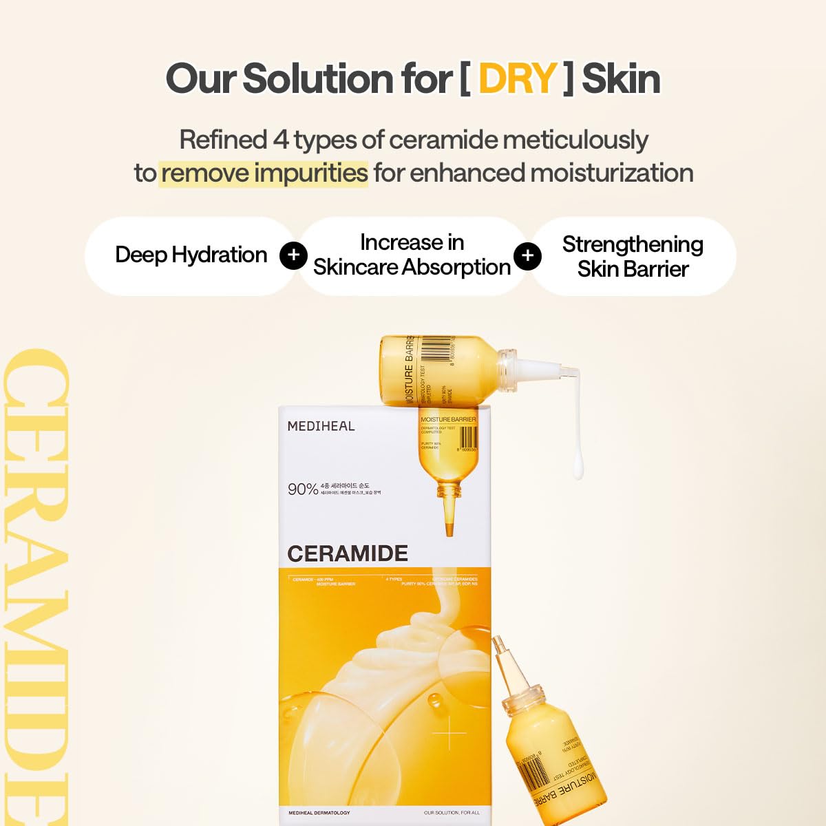 Mediheal Ceramide Essential Mask – 4X Ceramide + Moisture Barrier Repair – Wholesale K-Beauty (Pack of 10)