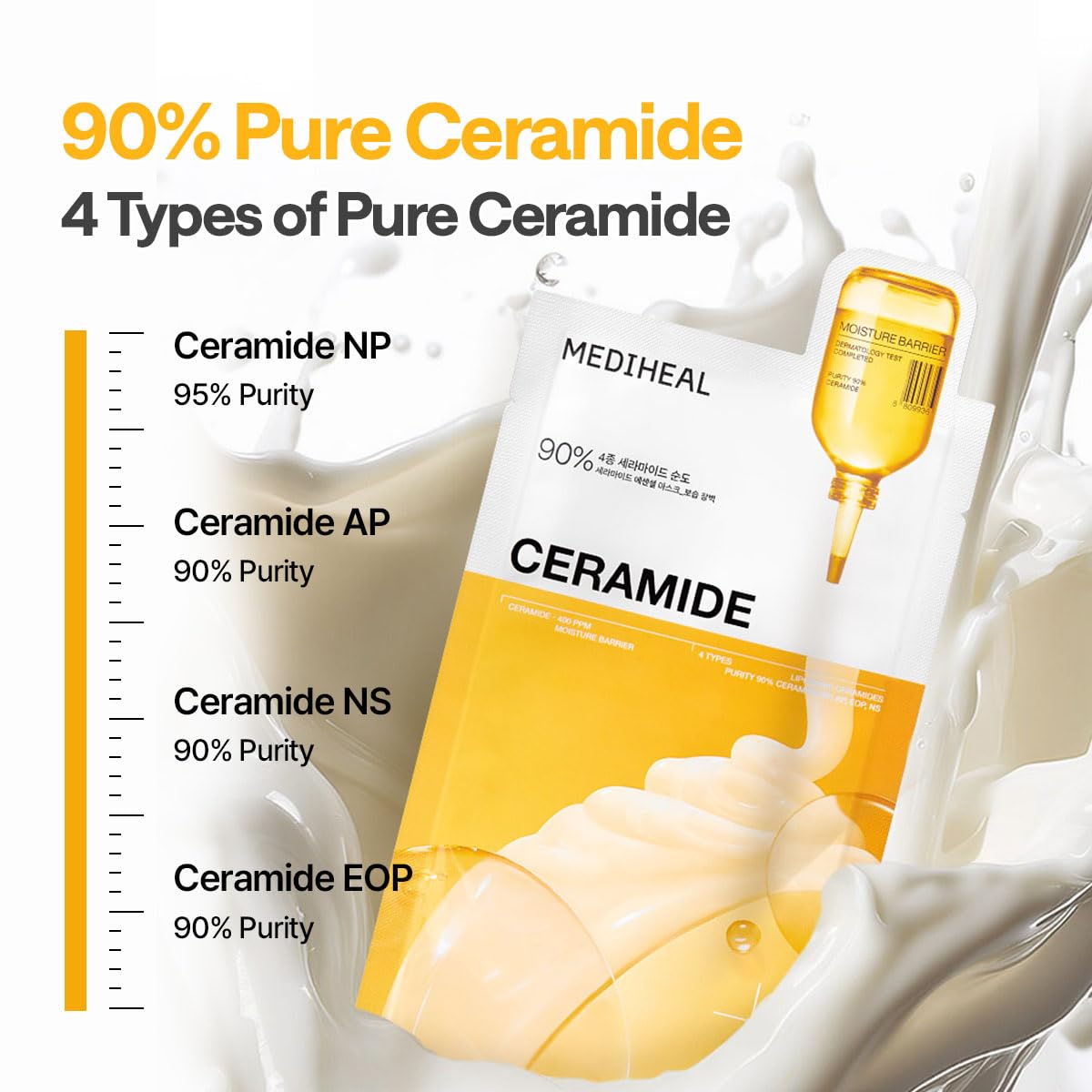 Mediheal Ceramide Essential Mask – 4X Ceramide + Moisture Barrier Repair – Wholesale K-Beauty (Pack of 10)