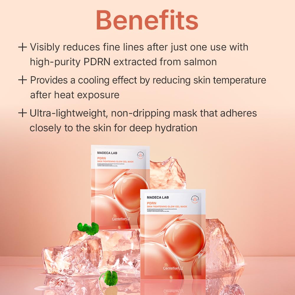 Centellian 24 PDRN Skin Tightening Gel Mask – 5ea | Salmon DNA for Firming & Hydration | Wholesale K-Beauty