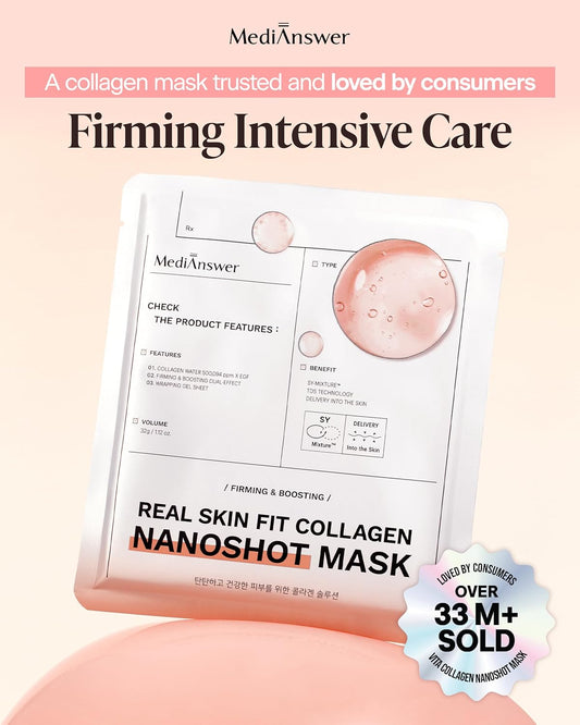 MediAnswer Real Skin Fit Collagen Nanoshot Mask (Pack of 5) | Wholesale K-Beauty