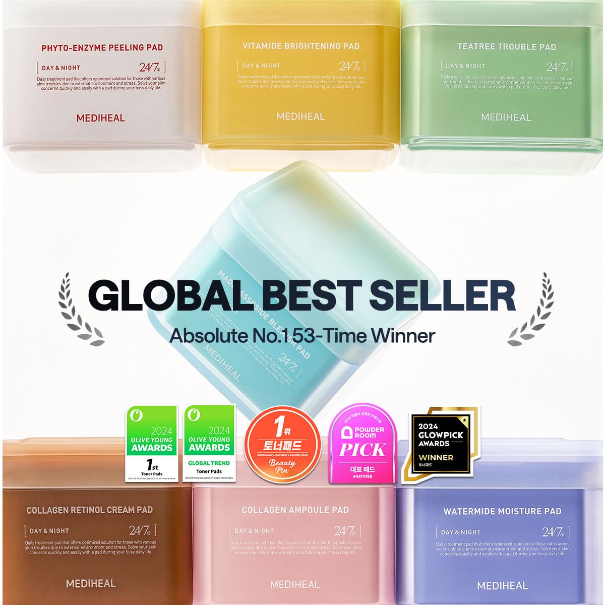 Mediheal Teatree Trouble Toner Pad – Calming & Soothing Vegan Gauze Pads for Acne-Prone Skin | Wholesale K-Beauty