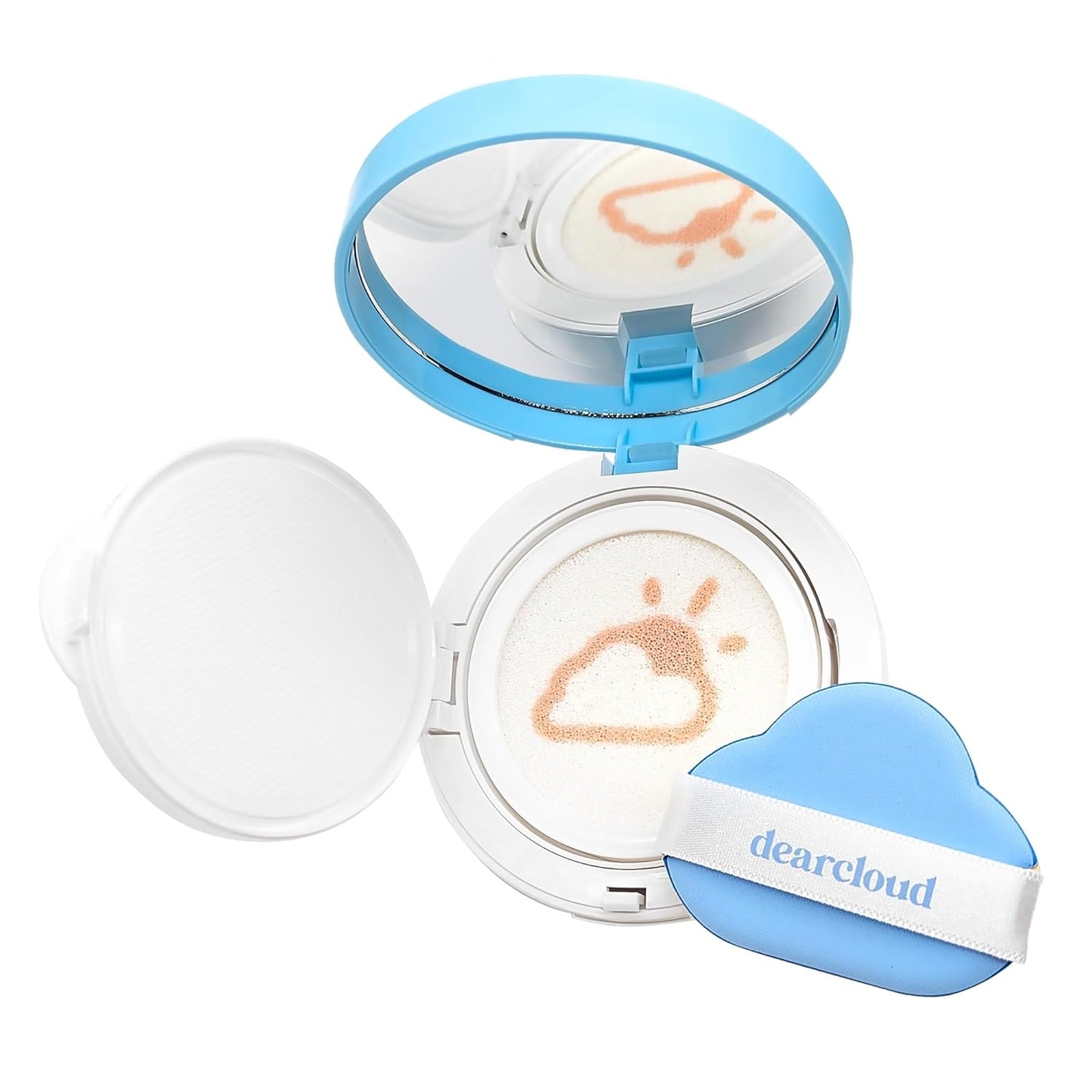 Dearcloud Dear Sun Perfecting SPF Cushion — Color-Adapting Zinc + Cica Sunscreen — Wholesale K-Beauty