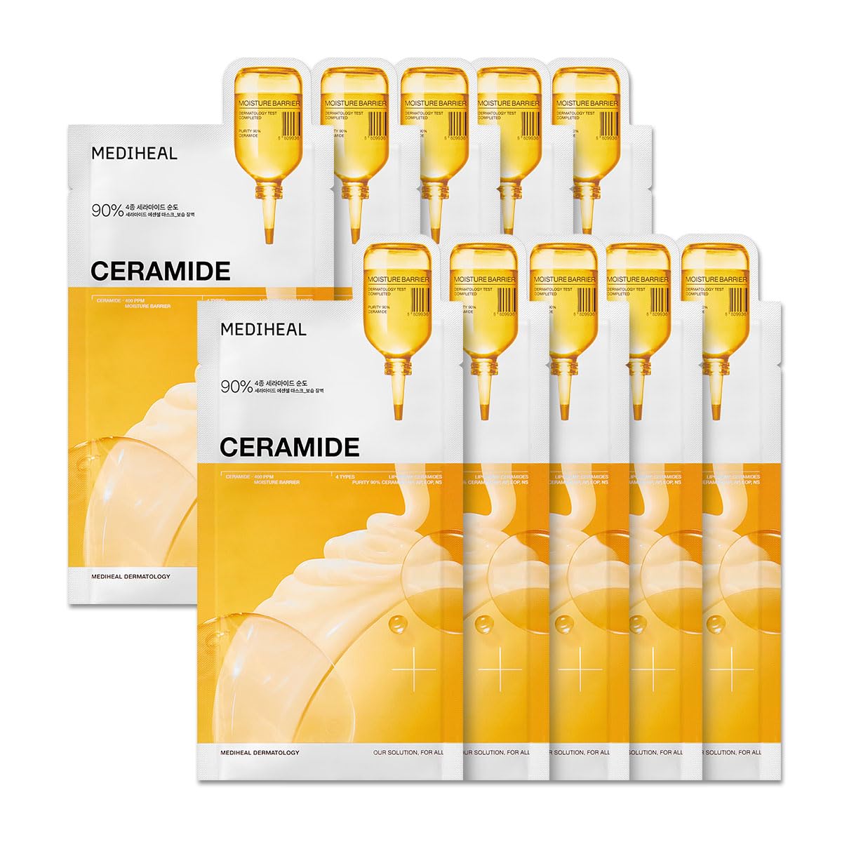 Mediheal Ceramide Essential Mask – 4X Ceramide + Moisture Barrier Repair – Wholesale K-Beauty (Pack of 10)