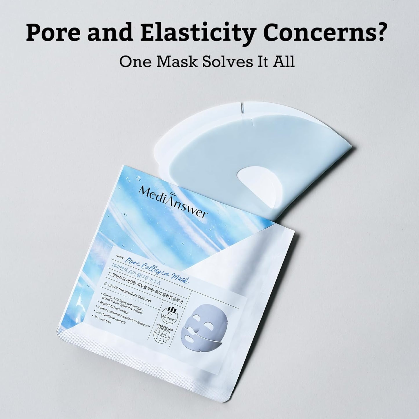 MediAnswer Collagen Mask – French Collagen Sheet Mask for Hydration, Firming, Pore & Calming | Wholesale K-Beauty (Pack of 5)