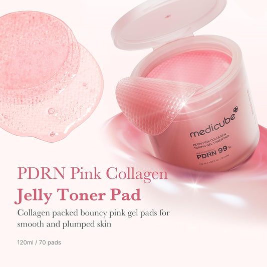 Medicube Pdrn Pink Collagen Gel Toner Pad | Wholesale K-Beauty