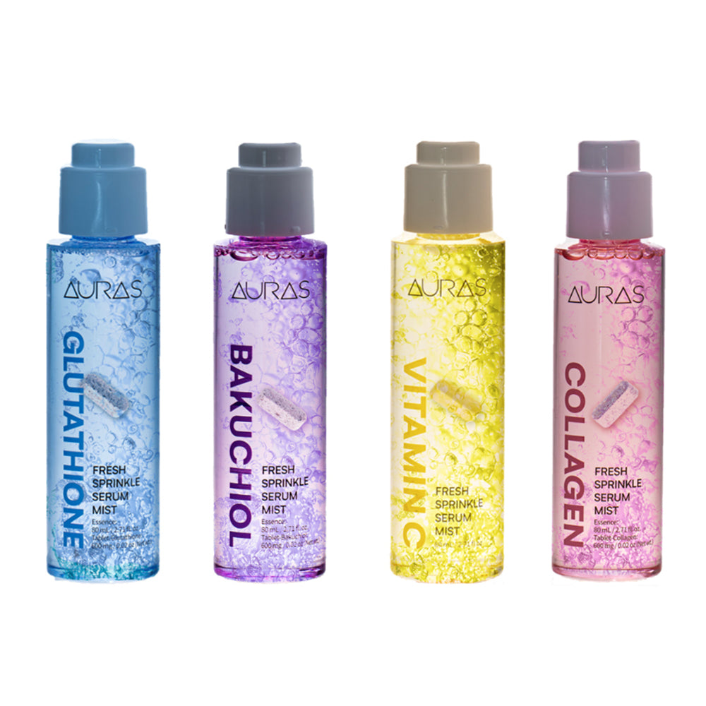 AURAS Fresh Sprinkle Serum Mist 60ml – Oxygen Bubble Glow Mist with Bakuchiol, Collagen, Vitamin C, Glutathione | Wholesale K-Beauty