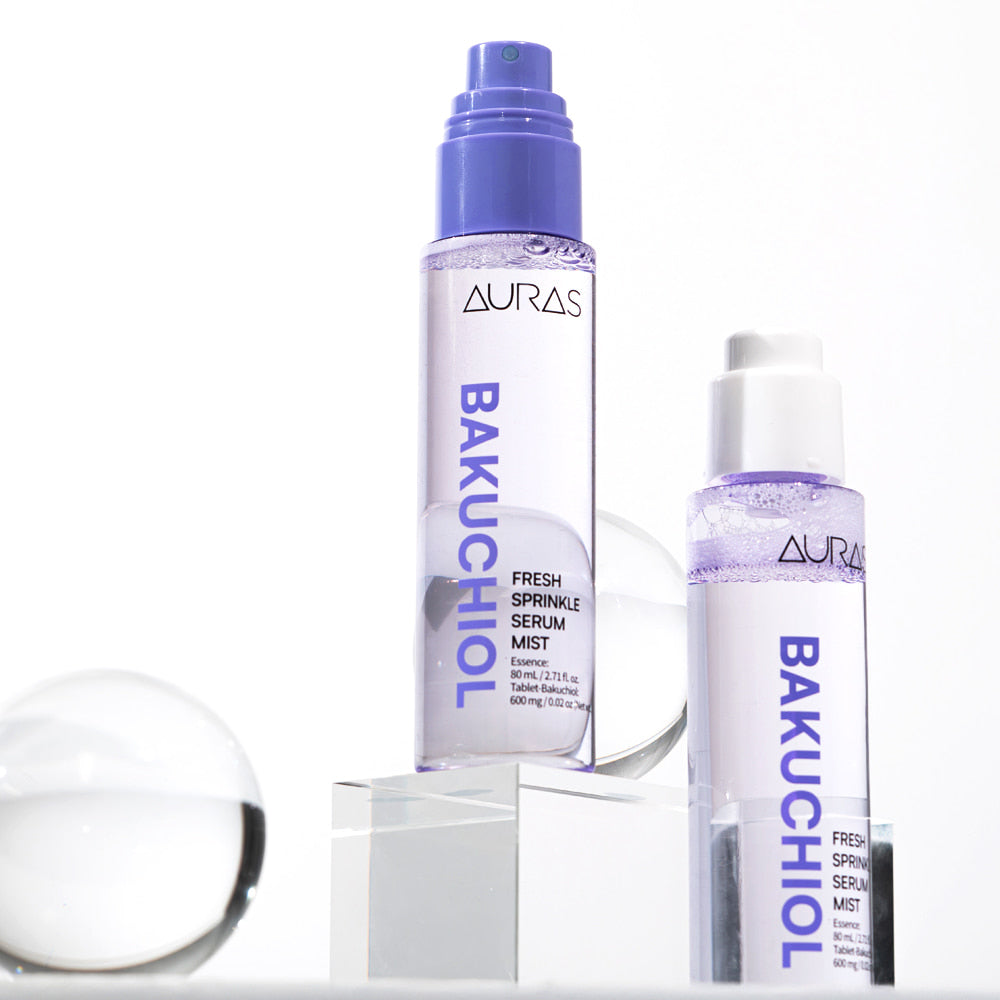 AURAS Fresh Sprinkle Serum Mist 60ml – Oxygen Bubble Glow Mist with Bakuchiol, Collagen, Vitamin C, Glutathione | Wholesale K-Beauty