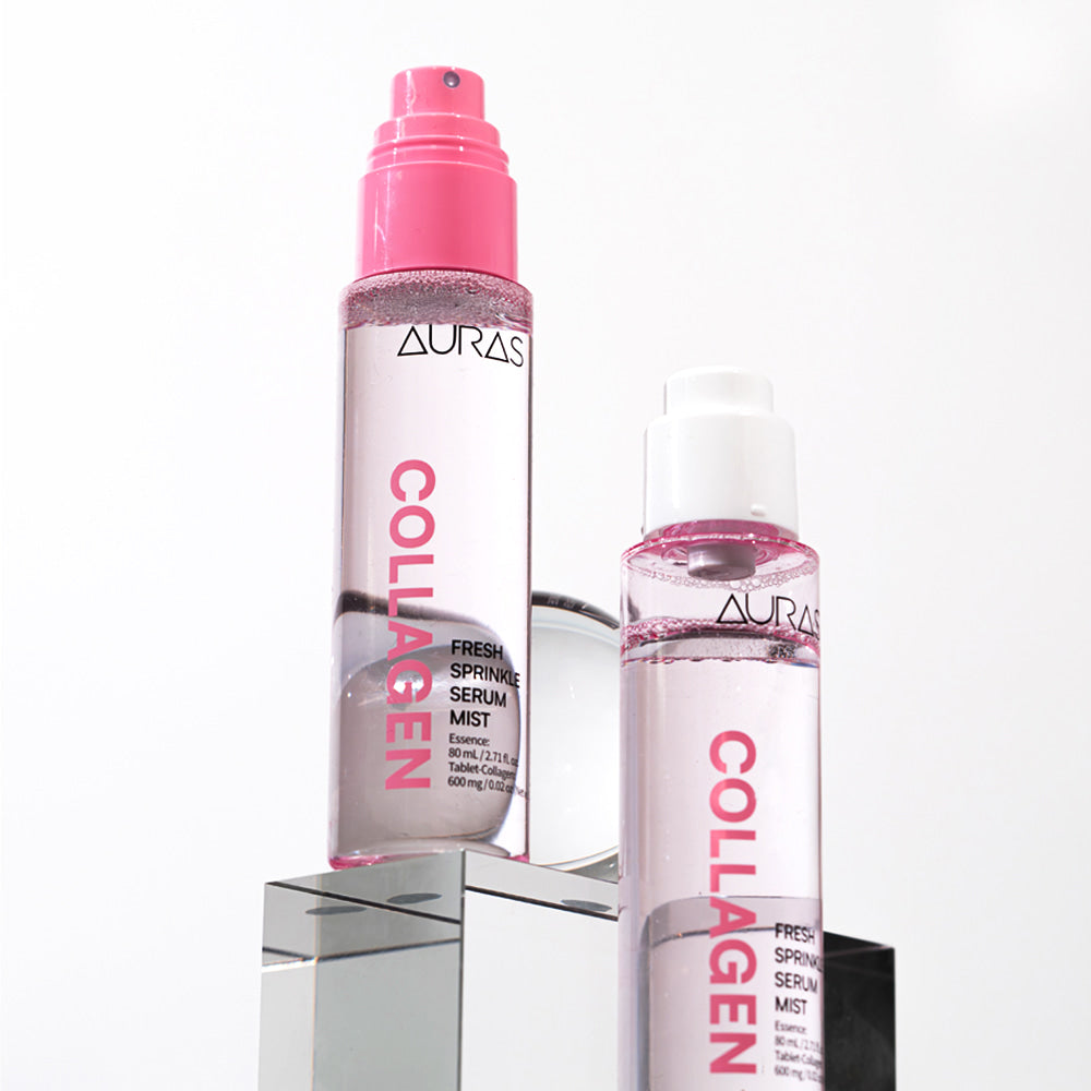 AURAS Fresh Sprinkle Serum Mist 60ml – Oxygen Bubble Glow Mist with Bakuchiol, Collagen, Vitamin C, Glutathione | Wholesale K-Beauty