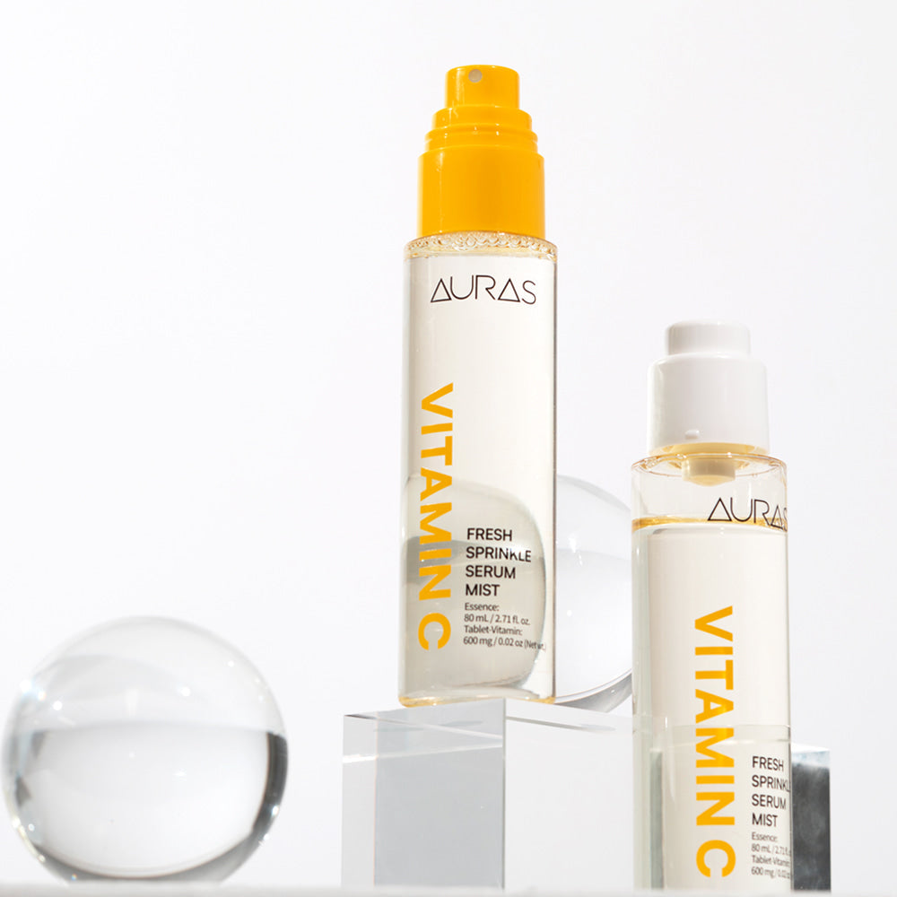 AURAS Fresh Sprinkle Serum Mist 60ml – Oxygen Bubble Glow Mist with Bakuchiol, Collagen, Vitamin C, Glutathione | Wholesale K-Beauty