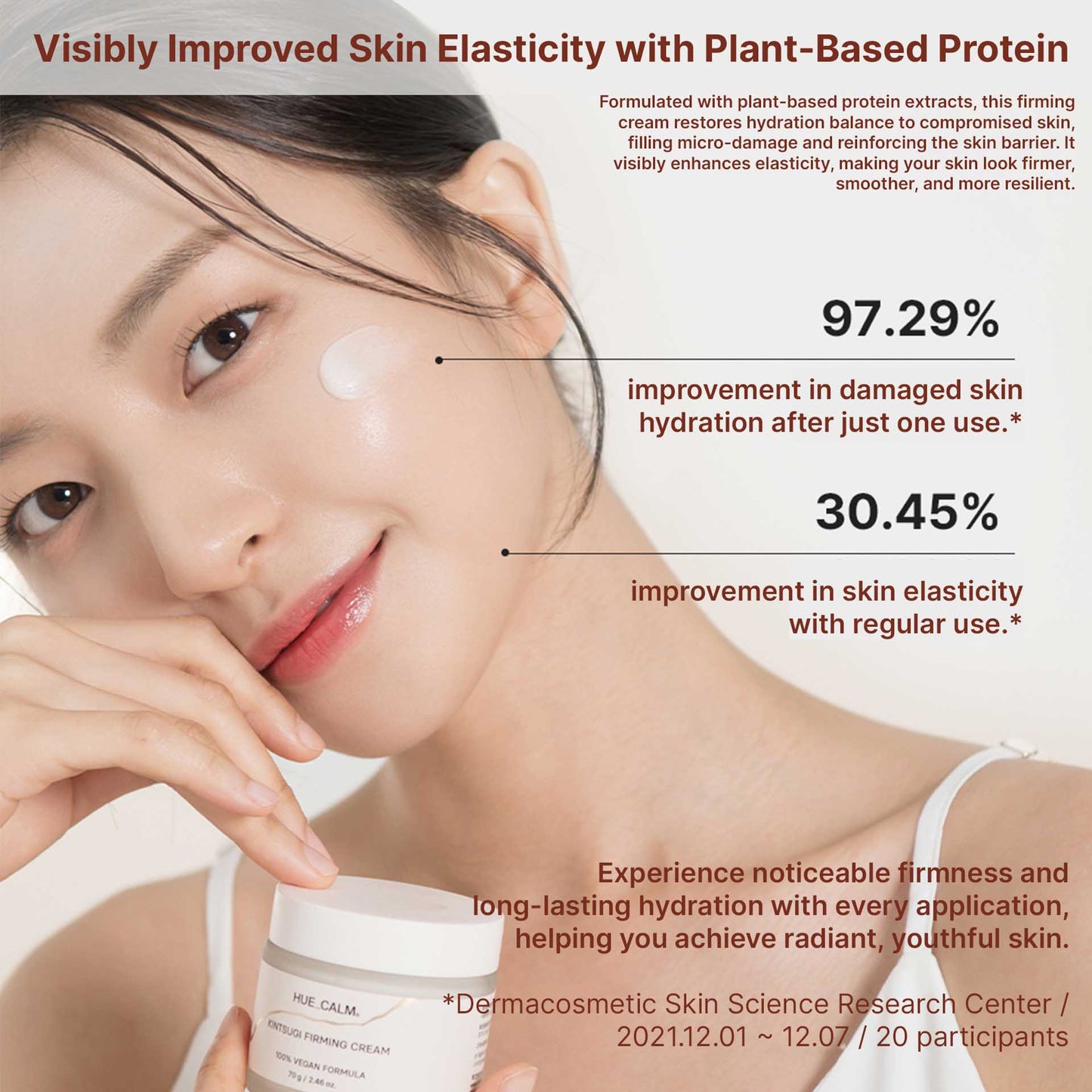 Clinical skin elasticity improvement from Hue Calm Firming Cream