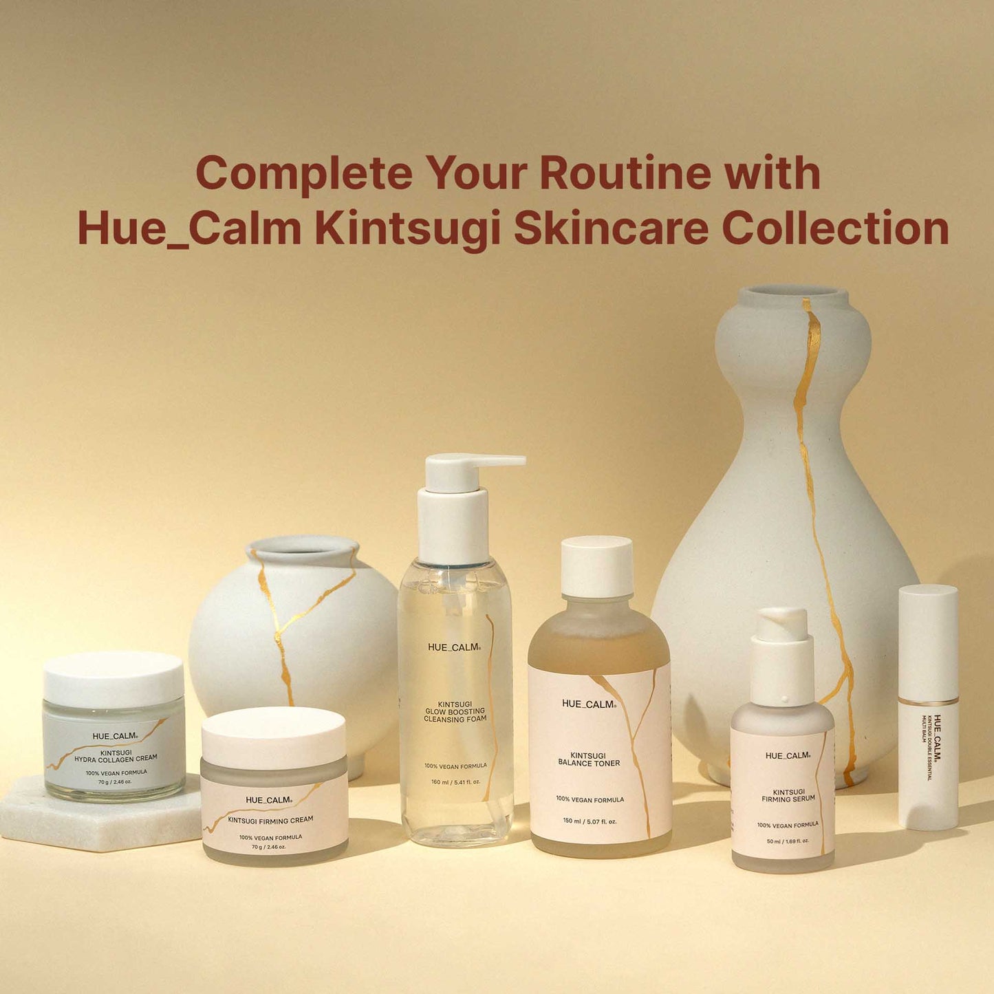 Full Hue Calm Kintsugi Skincare Collection for a complete routine