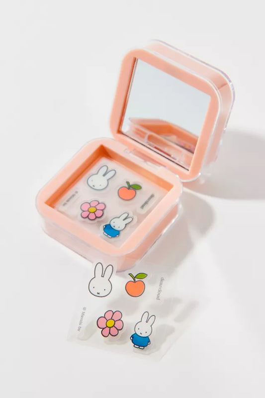 Dearcloud x Miffy Blemish Bunny Hydrocolloid Blemish Patches (24ct + Compact Case) - Hydrocolloid Acne Spot Treatment with Niacinamide & Salicylic Acid | Wholesale K-Beauty