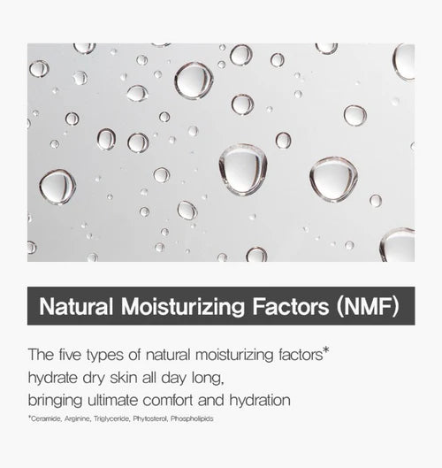 NMF ingredients visualized with water droplets