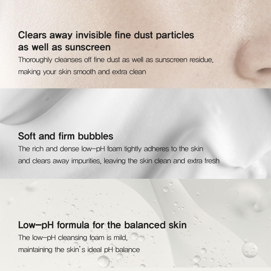 Huecalm Heartleaf Cleansing Foam texture and cleansing effect description