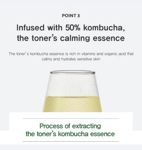 Huecalm - Toner pad infused with 50% kombucha essence to calm and hydrate sensitive skin.