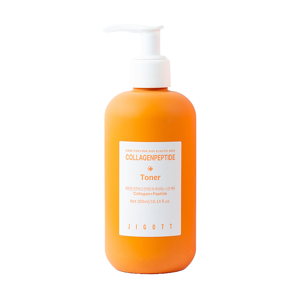 Jigott Collagenpeptide Toner bottle front view for K-Beauty wholesale listing