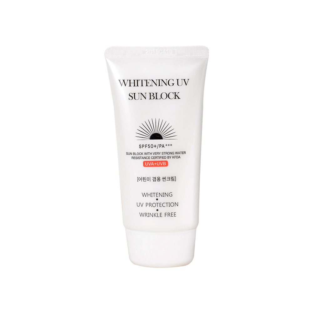 Jigott Whitening UV Sunscreen tube front view with SPF50+ PA+++ label