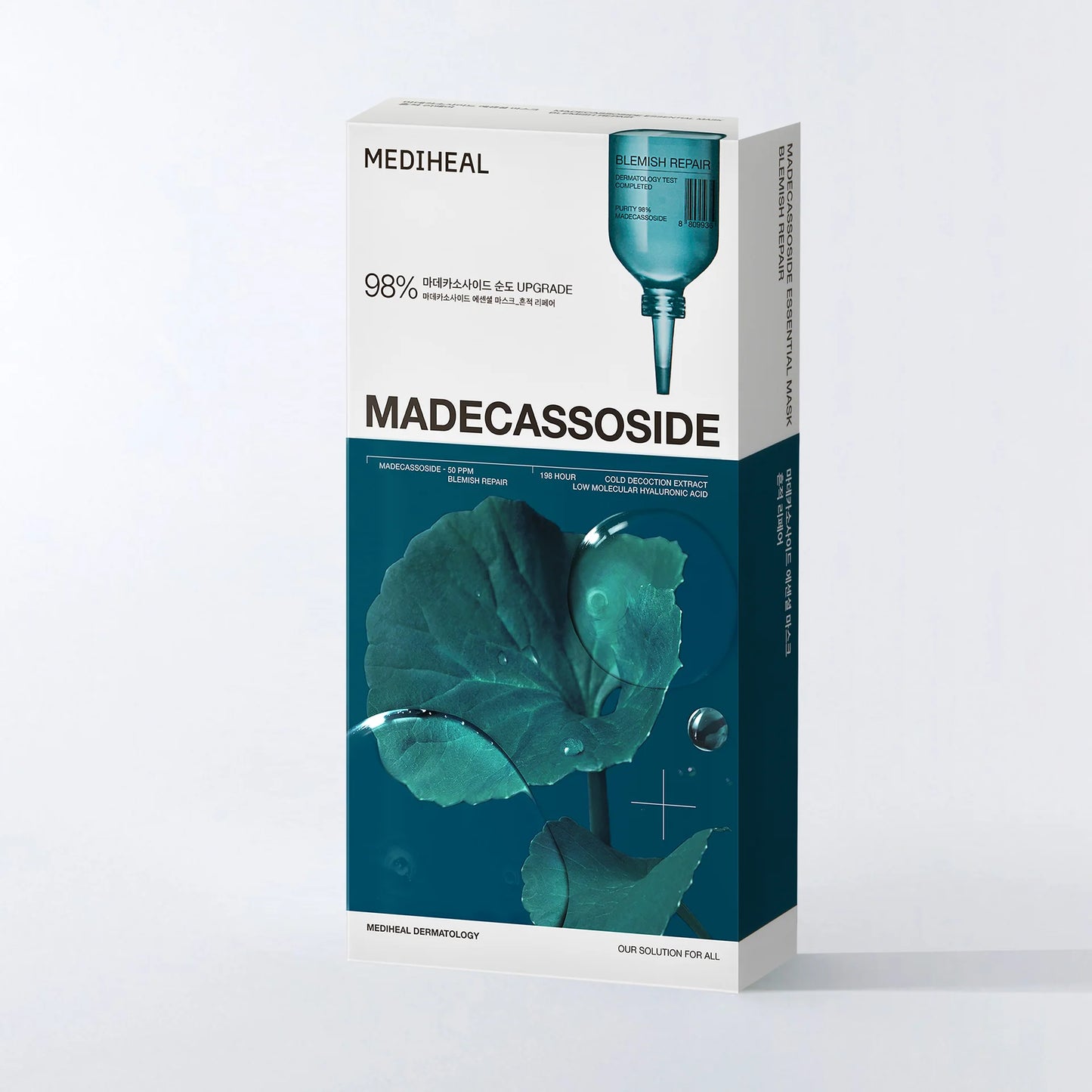Main pouch image of Mediheal Madecassoside Essential Mask Blemish Repair with dropper cap.
