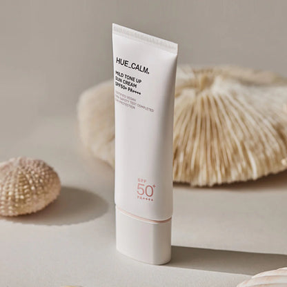 Hue Calm Mild Tone Up Sun Cream SPF50+ PA++++ | Vegan, Tone-Up Glow, Sensitive Skin | Wholesale K-Beauty