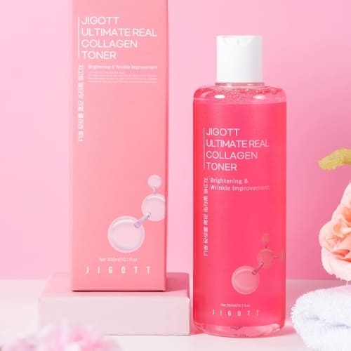 Jigott Ultimate Real Collagen Toner — Firming + Brightening — Hydrolyzed Collagen & Niacinamide — Wholesale K-Beauty