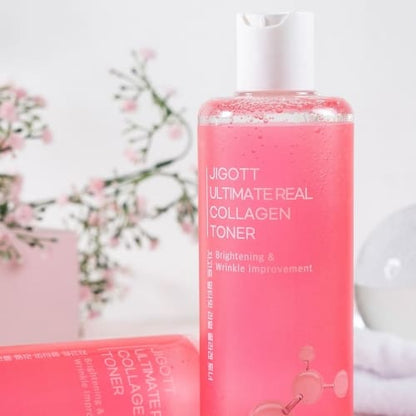 Jigott Ultimate Real Collagen Toner — Firming + Brightening — Hydrolyzed Collagen & Niacinamide — Wholesale K-Beauty