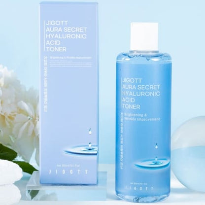 Jigott Daily Fresh Hyaluronic Acid Toner — Deep Hydration + Skin Elasticity — 10,000 ppm Sodium Hyaluronate — Wholesale K-Beauty