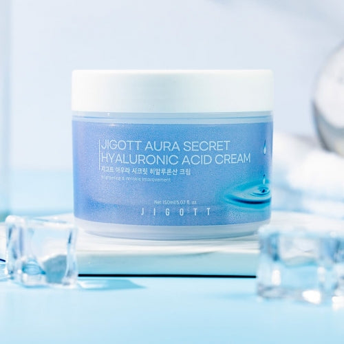 Jigott Hyaluronic Acid Cream — Deep Hydration + Wrinkle Care — 10,000ppm Sodium Hyaluronate + Niacinamide — Wholesale K-Beauty