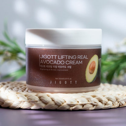 Jigott Avocado Ultra Rich Cream — Deep Nourishment + Firming — Avocado Fruit Extract + Niacinamide — Wholesale K-Beauty