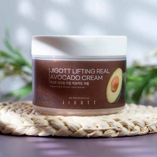 Jigott Avocado Ultra Rich Cream — Deep Nourishment + Firming — Avocado Fruit Extract + Niacinamide — Wholesale K-Beauty