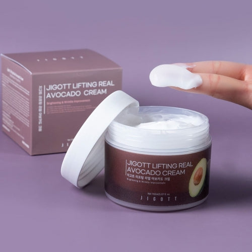 Jigott Avocado Ultra Rich Cream — Deep Nourishment + Firming — Avocado Fruit Extract + Niacinamide — Wholesale K-Beauty