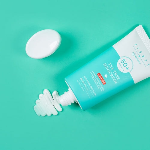 Jigott Tea Tree Calming Sunscreen – SPF50+ PA+++ Lightweight UV Protection | Wholesale K-Beauty