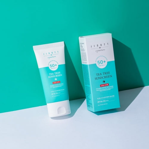 Jigott Tea Tree Calming Sunscreen – SPF50+ PA+++ Lightweight UV Protection | Wholesale K-Beauty