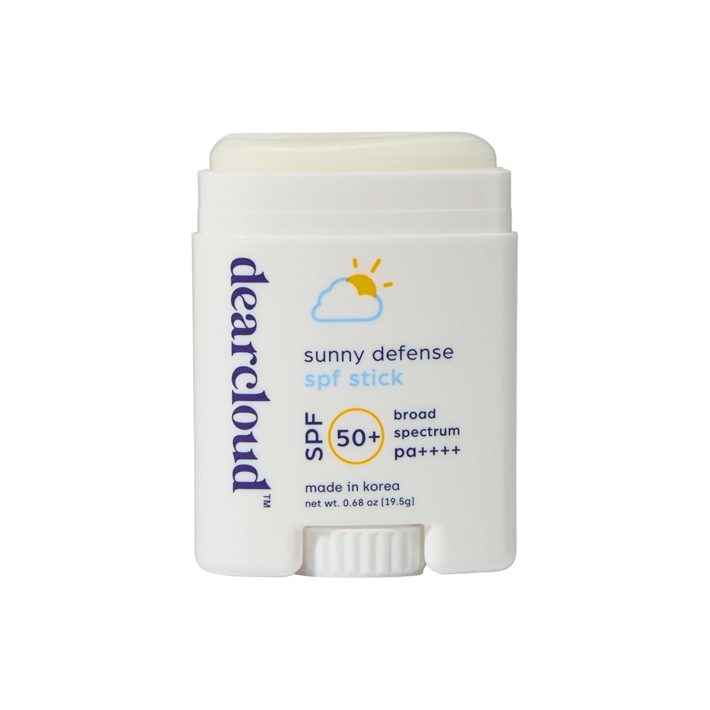 dearcloud – Sunny Defense Sunscreen Stick SPF 50+ PA++++ – Vegan Korean Face Sunscreen with Hyaluronic Acid & Cica – Travel Size – Wholesale K-Beauty