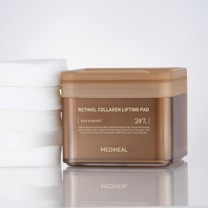 Mediheal Retinol Collagen Lifting Toner Pad – Firming Vegan Pads with Pure Retinol & Dual Collagen | Wholesale K-Beauty