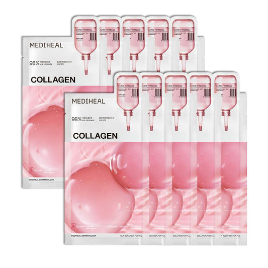 Mediheal Collagen Essential Mask – Hydrogel Sheet Mask with Collagen & Milk Protein for Lifting & Firming | Wholesale K-Beauty (Pack of 10)