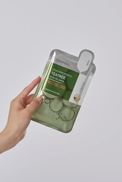 Mediheal Teatree Nude Gel Mask (Pack of 10) - Transparent Hydrogel Sheet | Wholesale K-Beauty