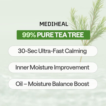 Mediheal Tea Tree Essential Mask – Calming Sheet Mask with Tea Tree, Centella, and Chamomile | Wholesale K-Beauty (Pack of 10)