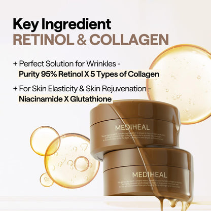 Mediheal Retinol Collagen Eye Ampoule Patch | Wholesale K-Beauty